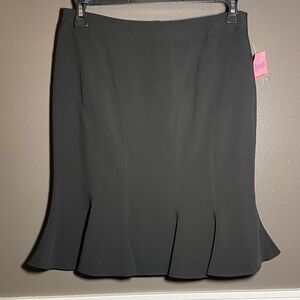 NWT INC International Concepts Black Women's Lined Flared Hem Skirt